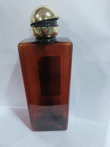 CP7238 200 Ml amber Rectangle bottle with Golden Domb Cap