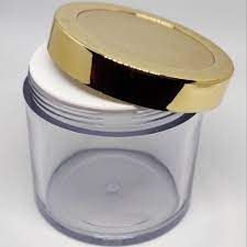 CP7241 100 gm Natural san jar with Golden cap