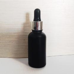 CP7078 50 ml Black frosted Bottle with Dropper