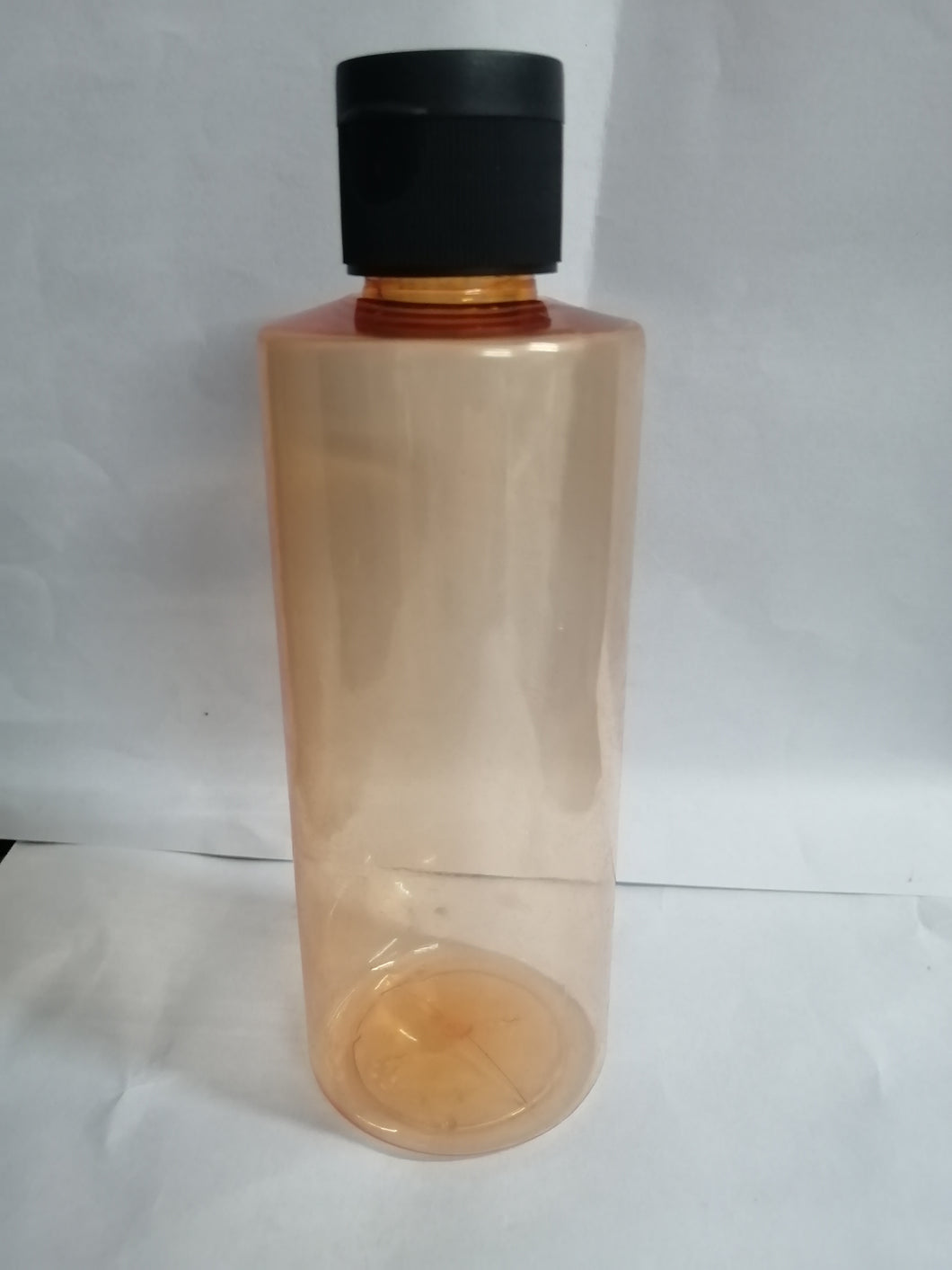 CP7061 200 ml orange PET bottle with black Flip top cap