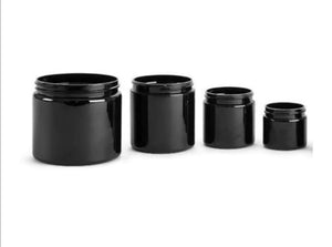 CP005 200 gm Black Round Jar