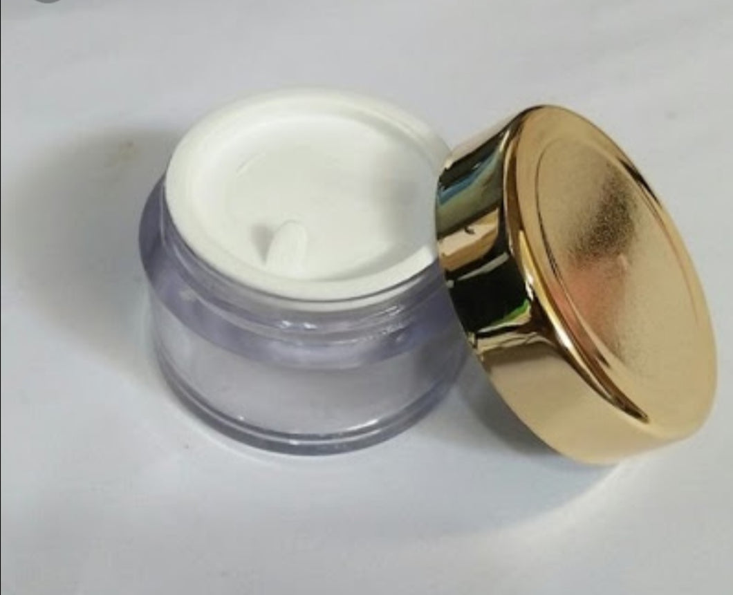 CP707 50 gm Transparent Acrylic Jar with Golden Cap