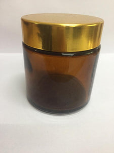 CP7098 100 gm Amber Glass Jar With Golden Cap