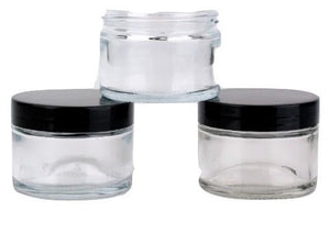 CP7156 100 gm Glass Cream Jars with black cap