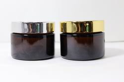 CP7240 50 gm Amber San jar with Golden cap